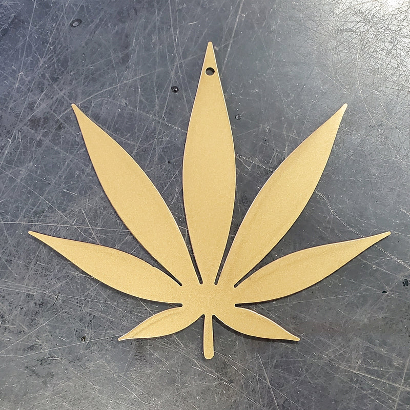 Cannabis Leaf Metal Art