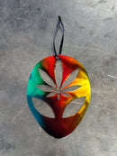 Alien Cannabis Leaf Ornament