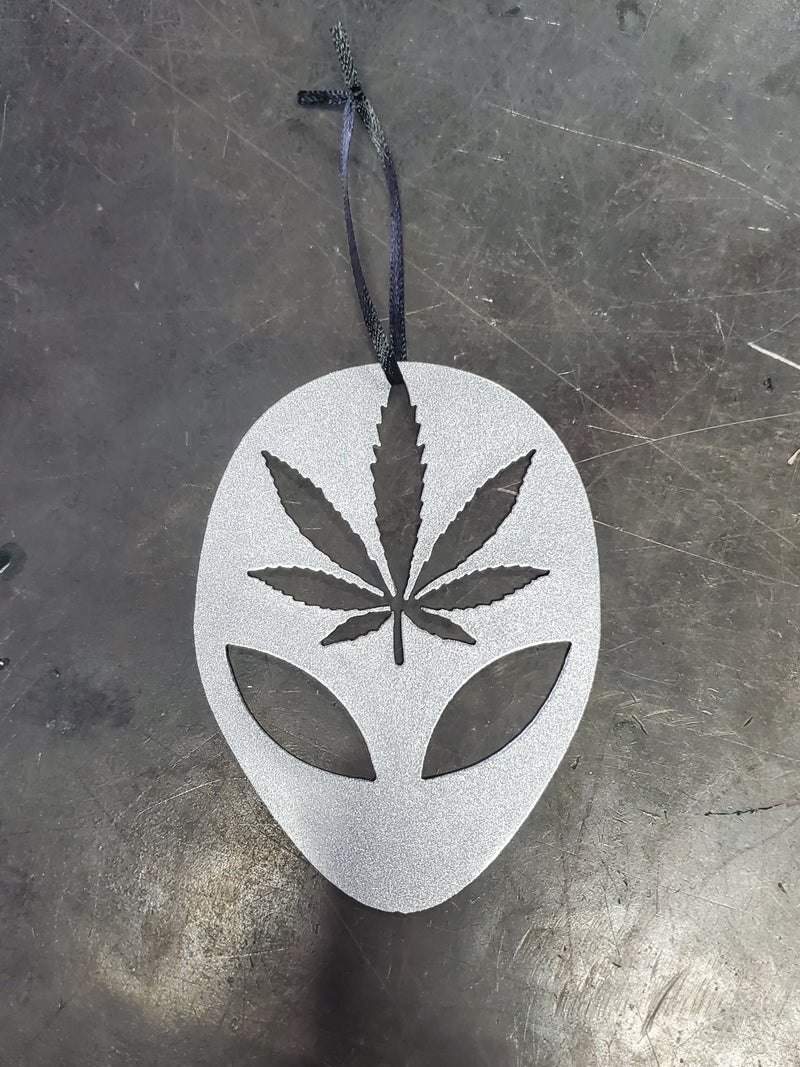 Alien Cannabis Leaf Ornament