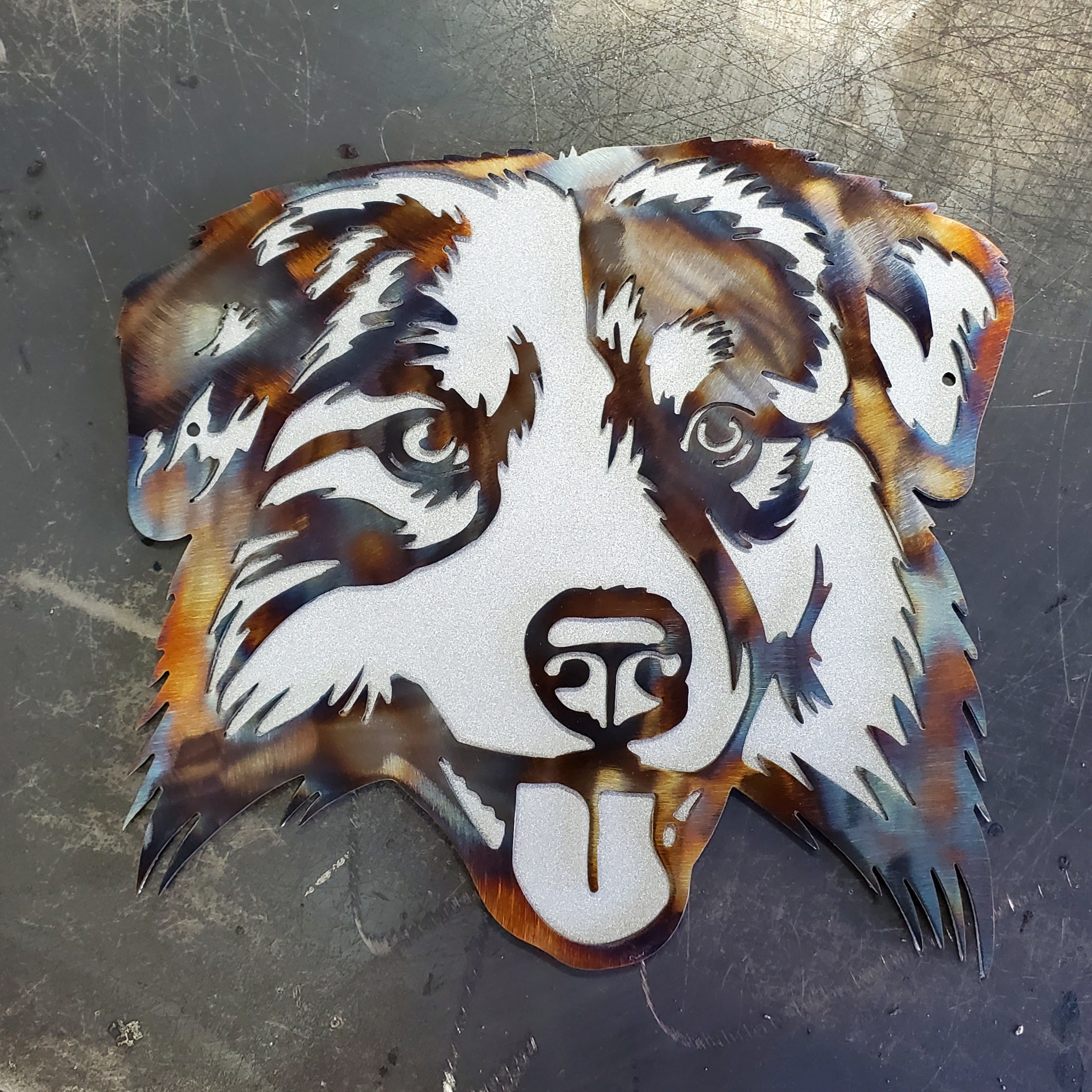 Heat Colored & Silver Metallic