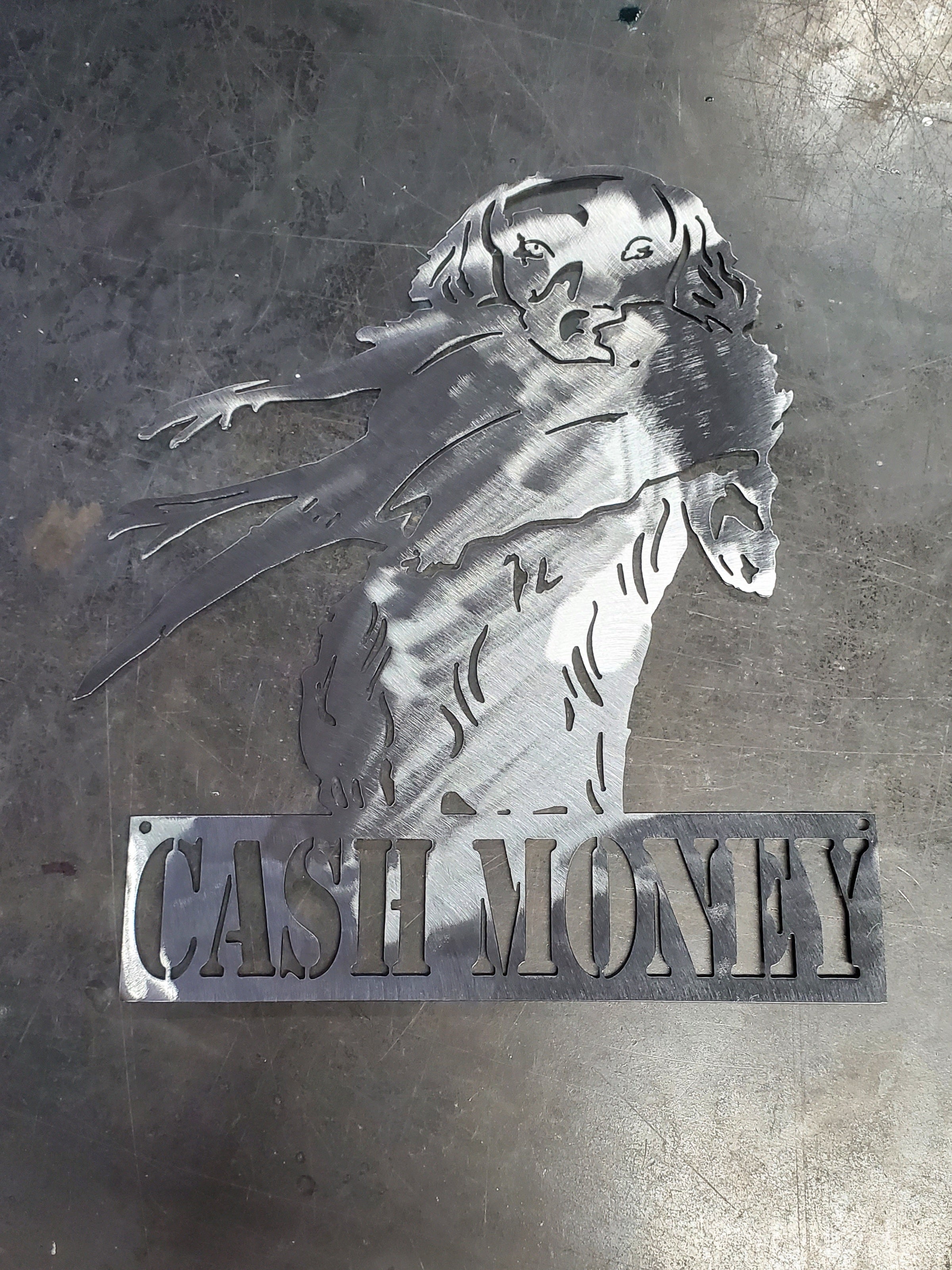 Boykin Spaniel & Pheasant Metal Art