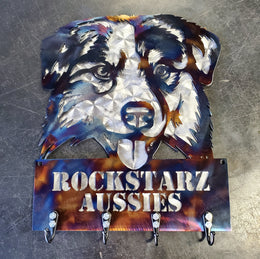Australian Shepherd Key & Leash Hanger