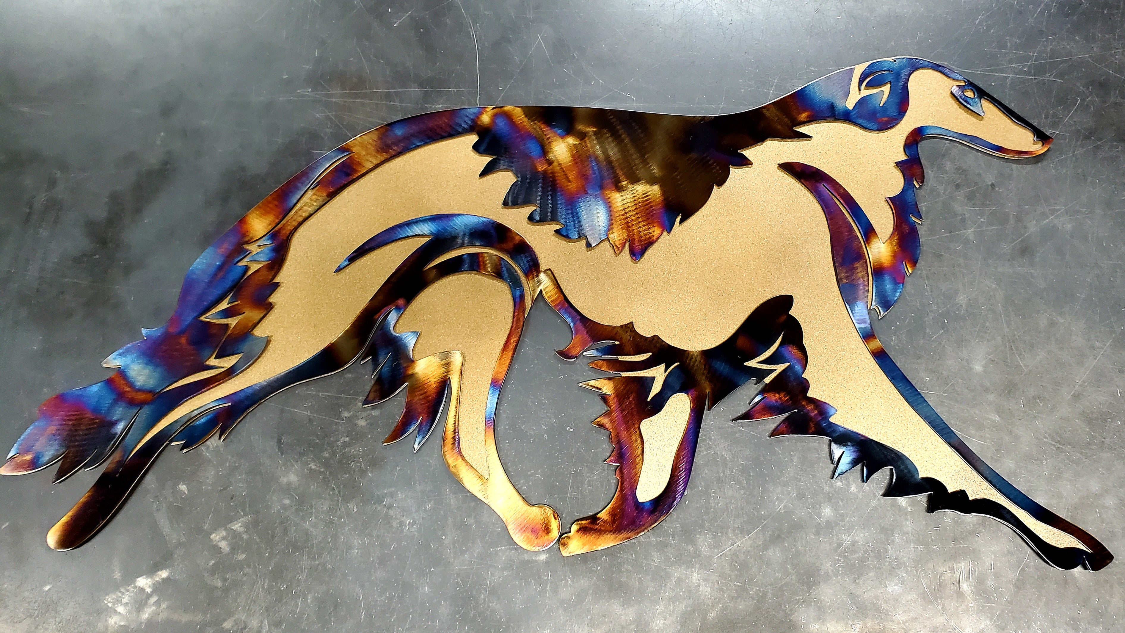 Borzoi #2 Metal Art