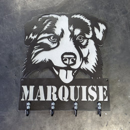 Australian Shepherd Key & Leash Hanger