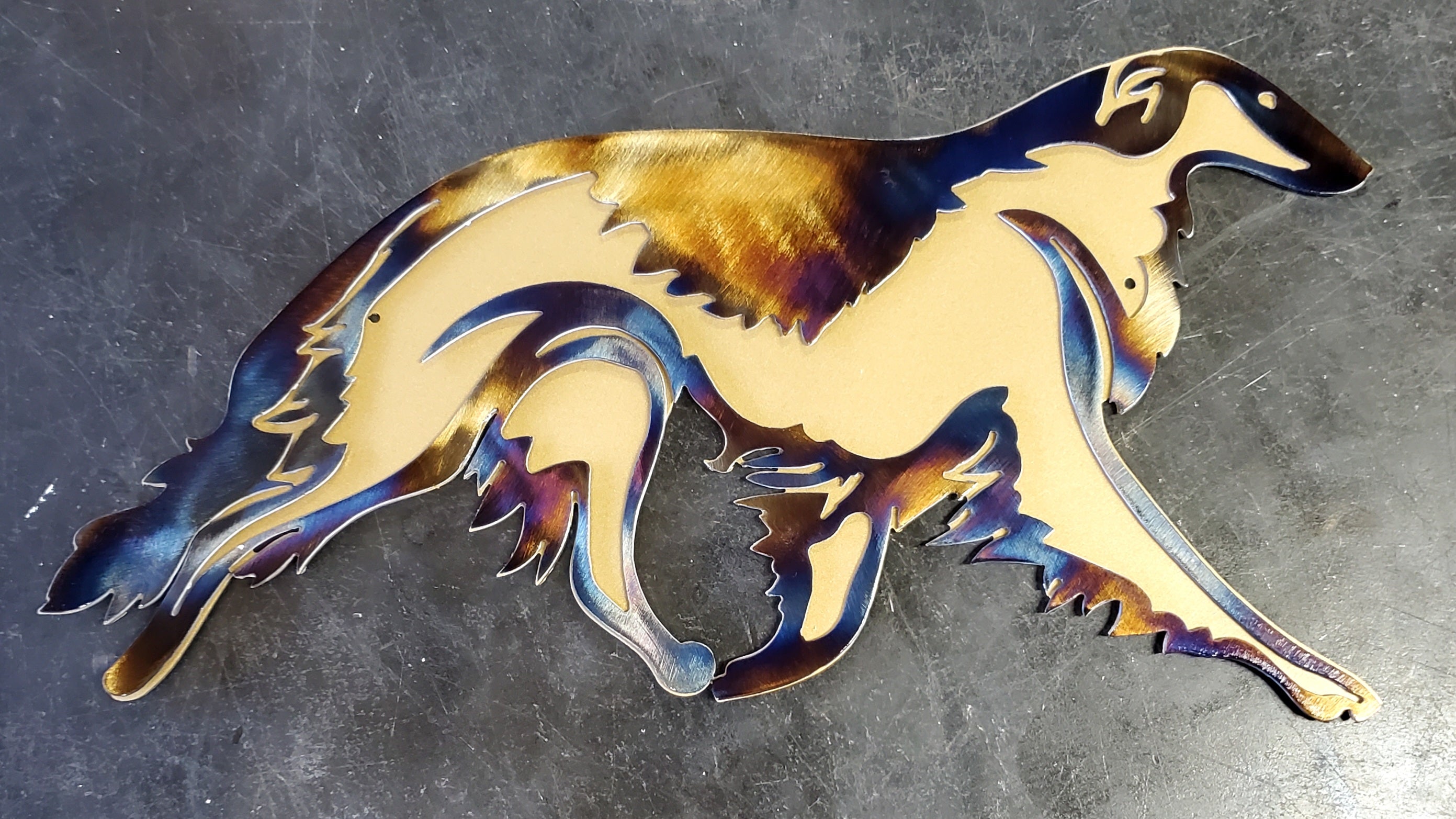 Borzoi #2 Metal Art