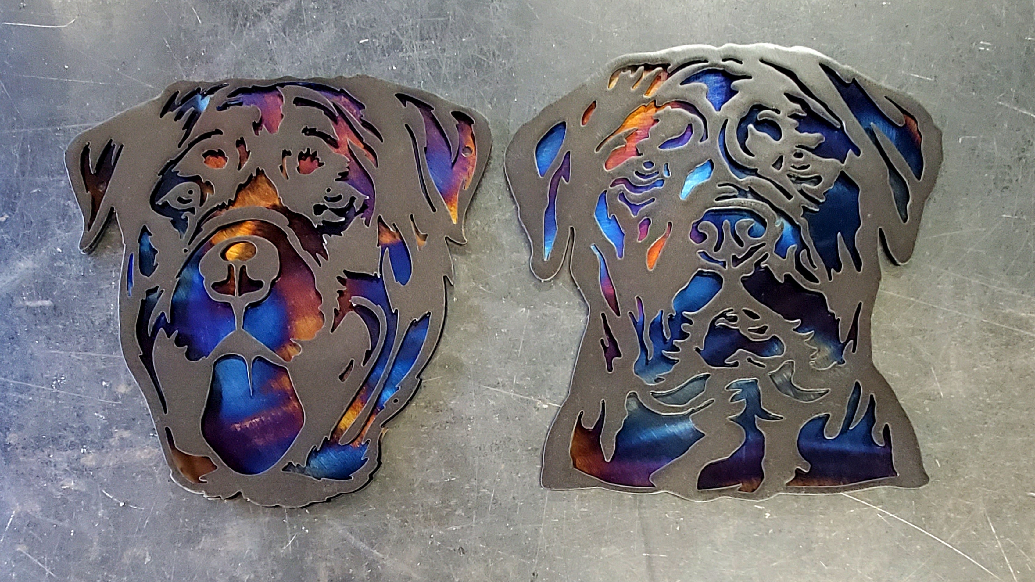 Black Metallic & Heat Colored