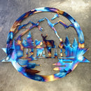 Mountain Hunting Scene Personalized Sign