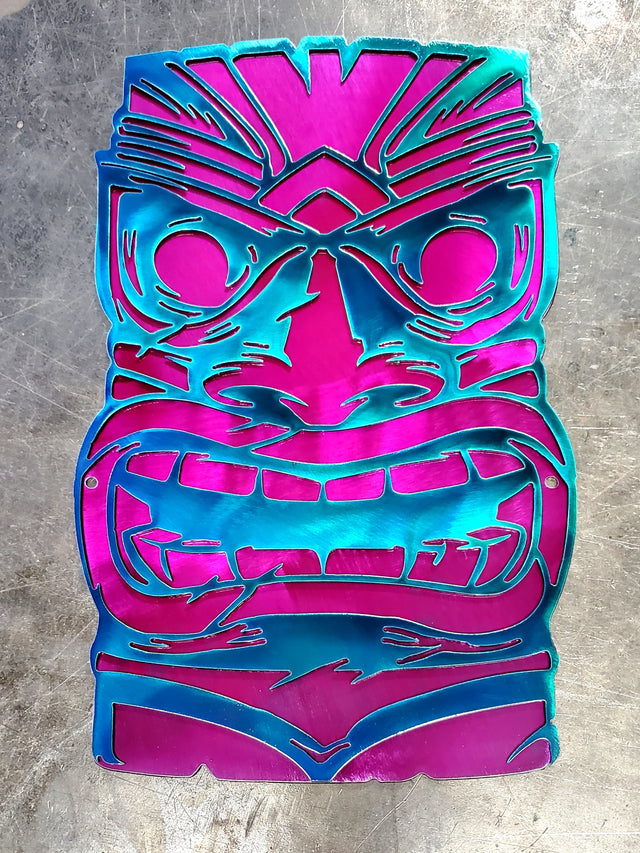 Tiki Mask Metal Wall Art