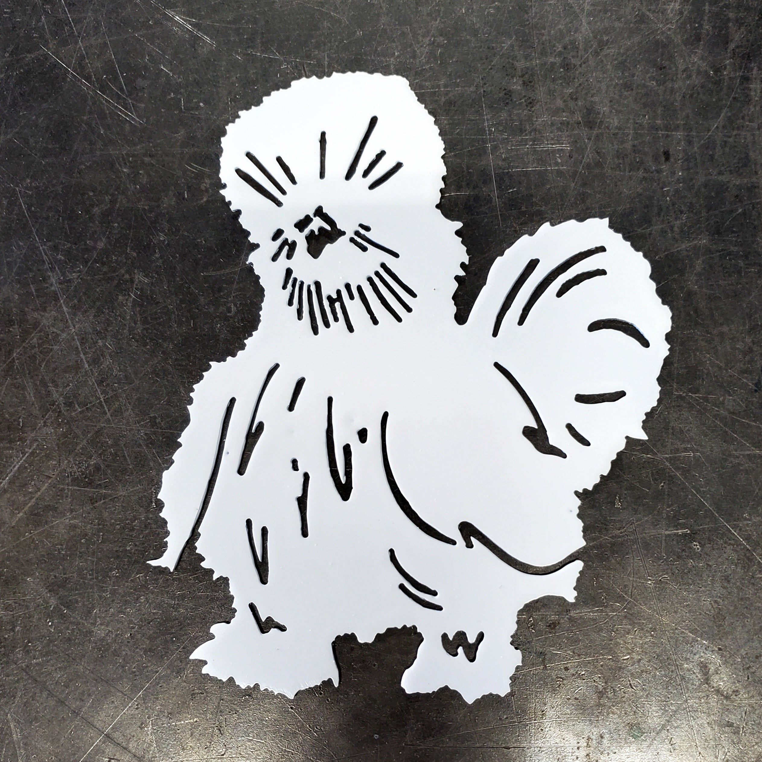 Silkie Chicken Metal Art