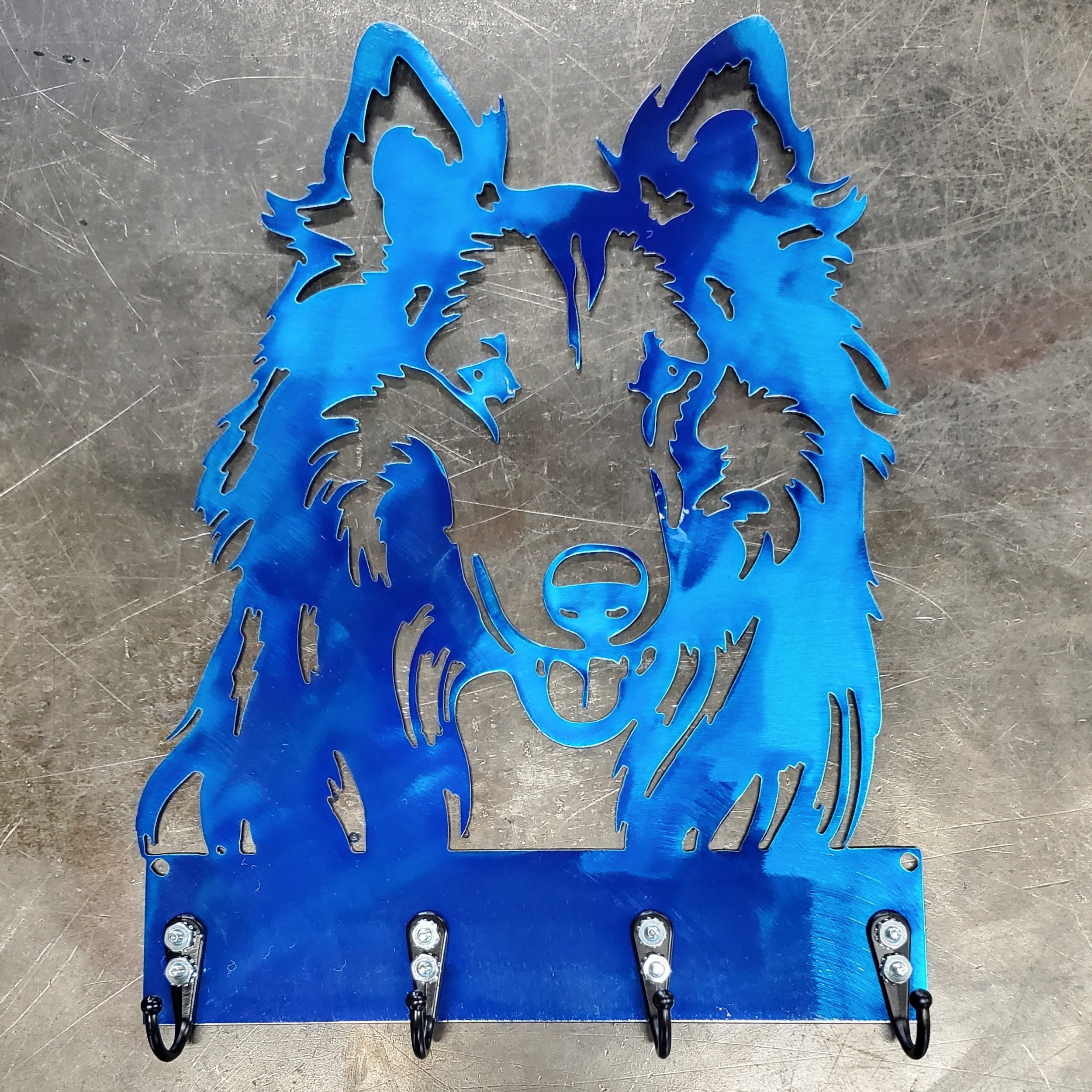 Rough Collie Key & Leash Hanger