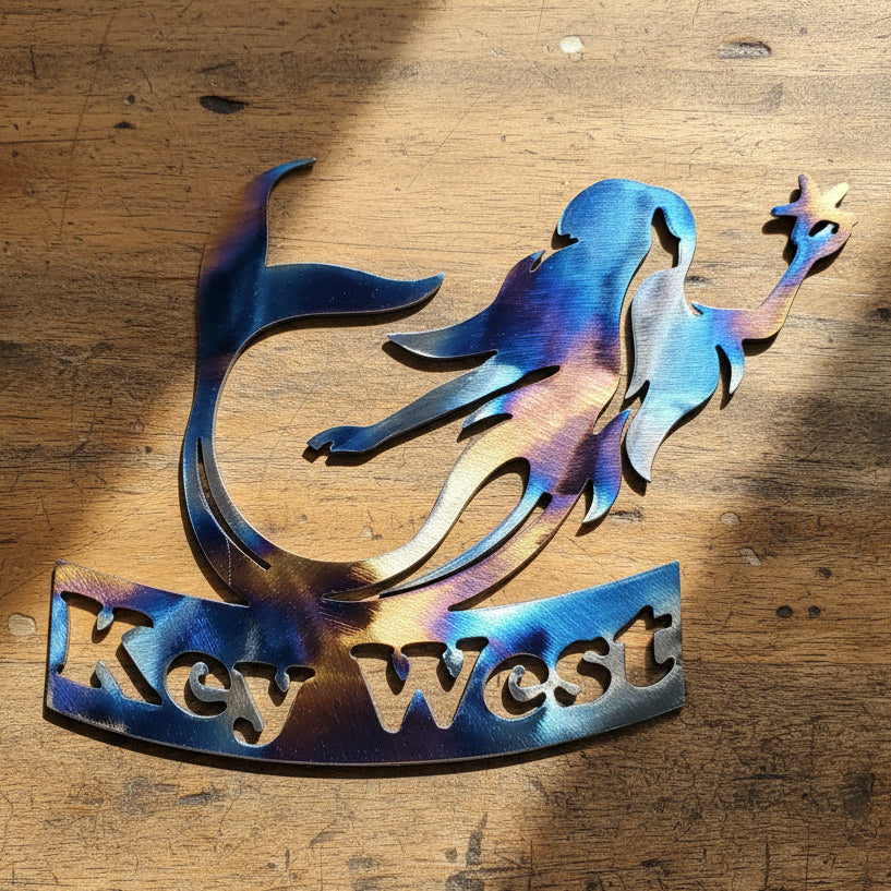 Key West Mermaid Metal Wall Art - Sale