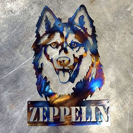 Husky Metal Wall Art
