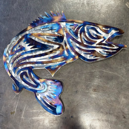 Walleye Tribal Metal Wall Art
