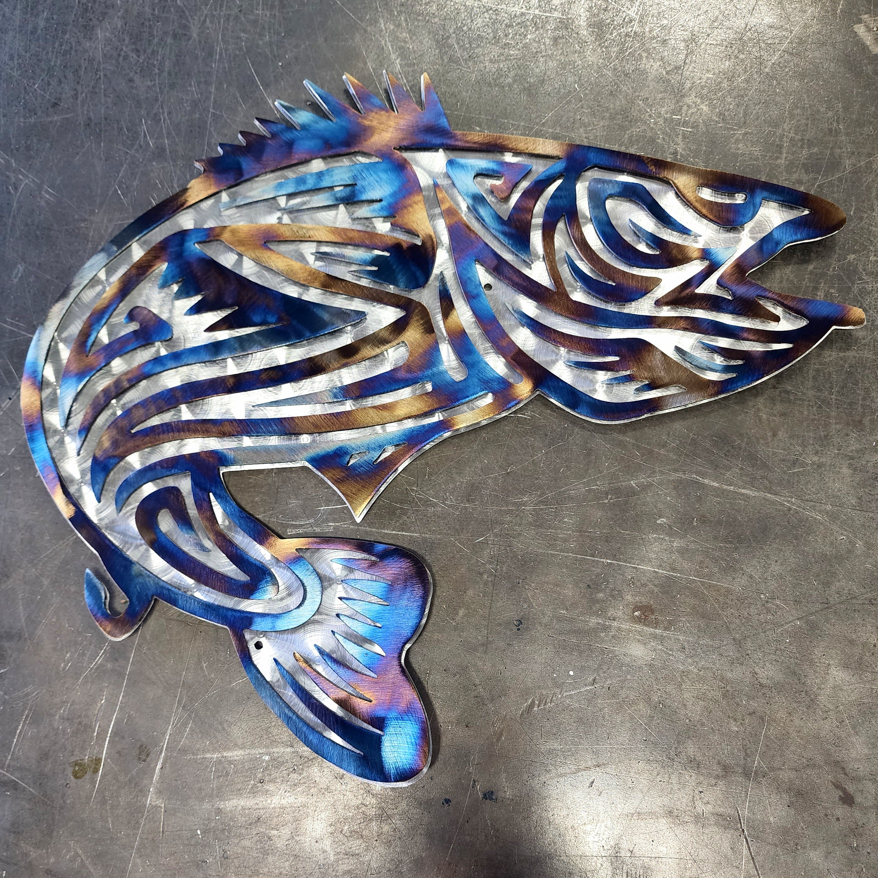 Walleye Tribal Metal Art
