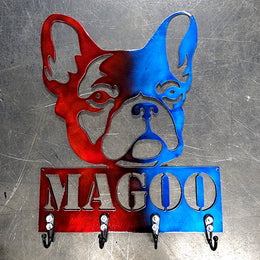 French Bulldog Key & Leash Hanger