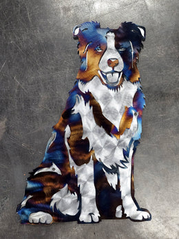 Border Collie Metal Wall Art