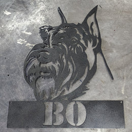 Schnauzer Metal Wall Art