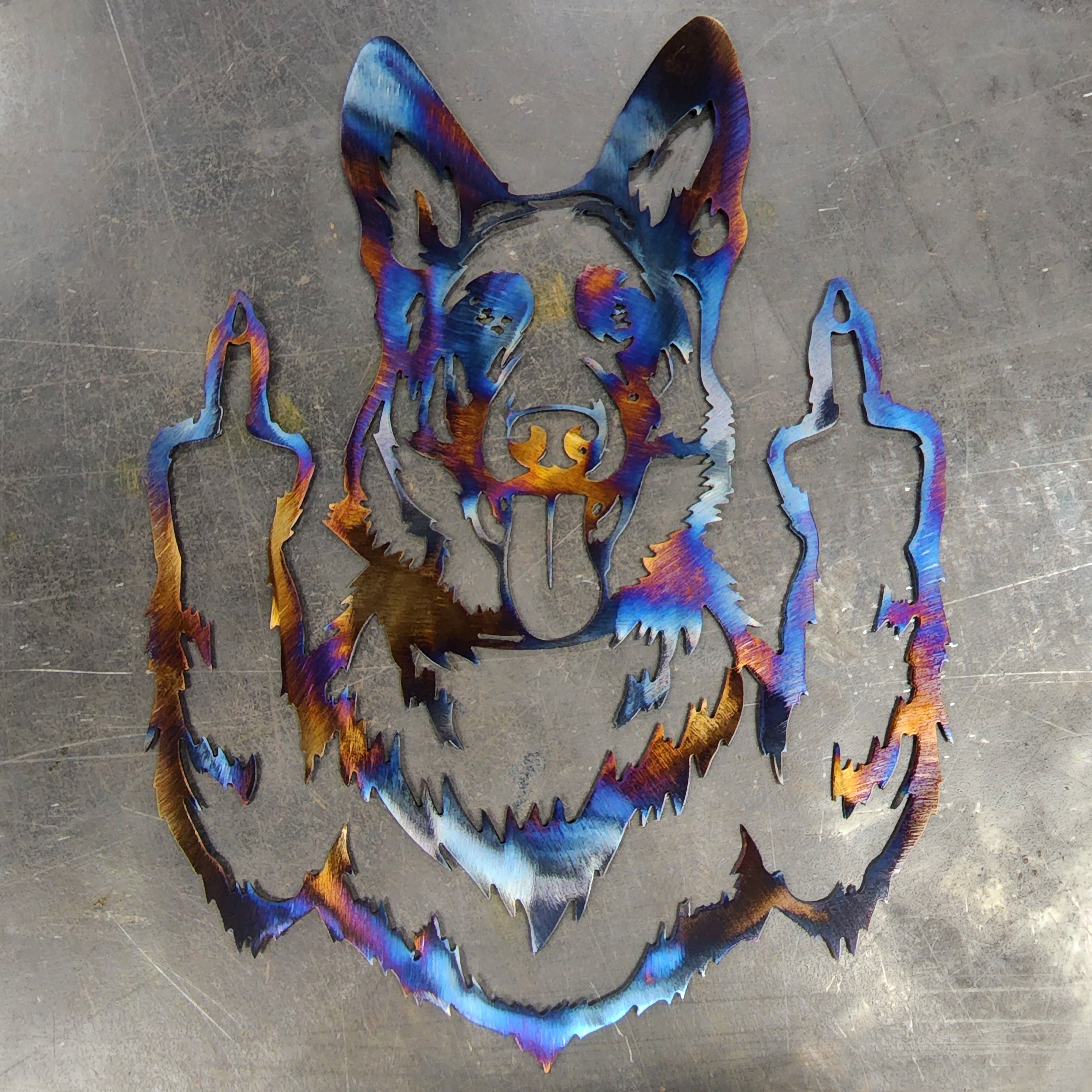 German Shepherd #3 Metal Art