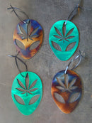 Alien Cannabis Leaf Ornament
