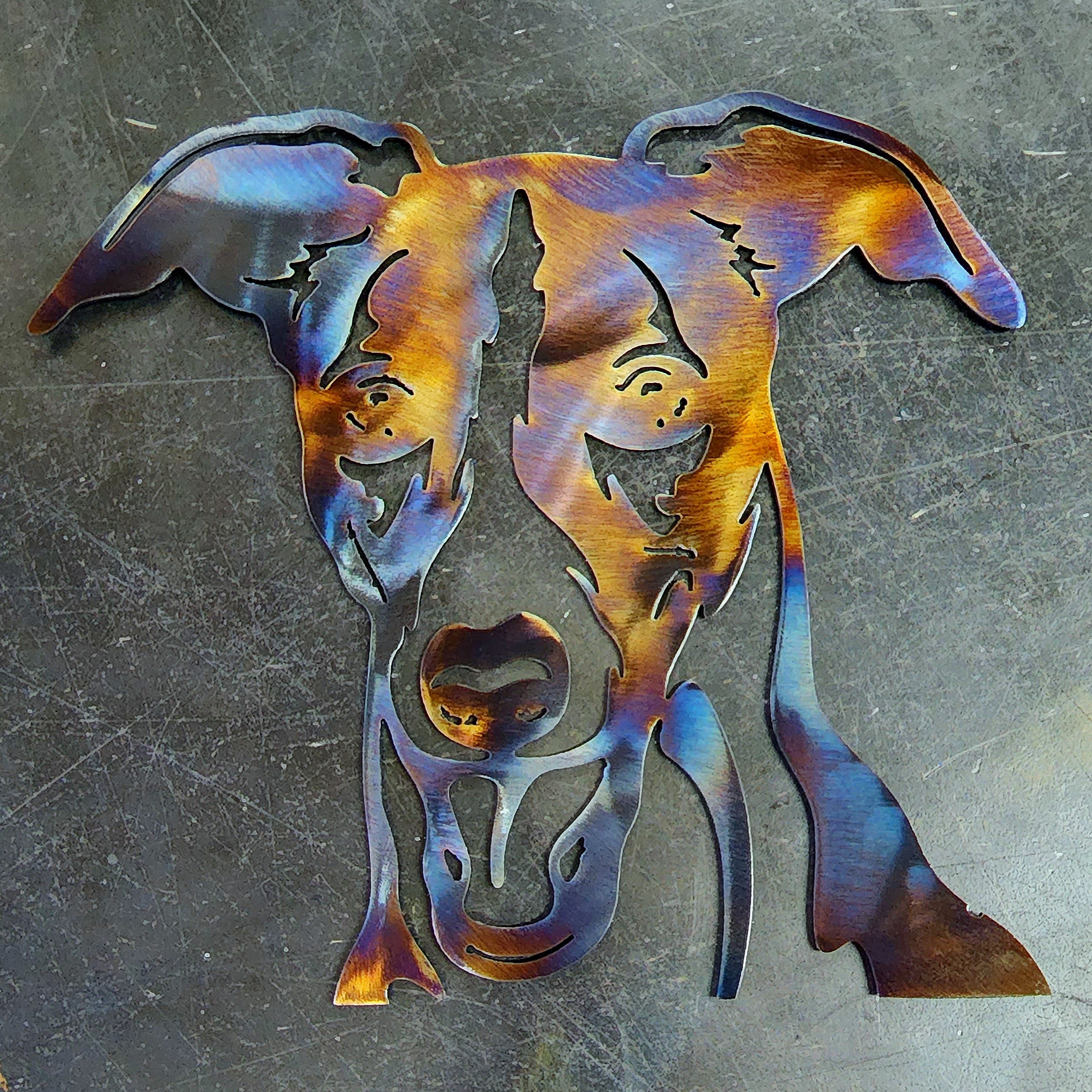 Whippet Metal Art