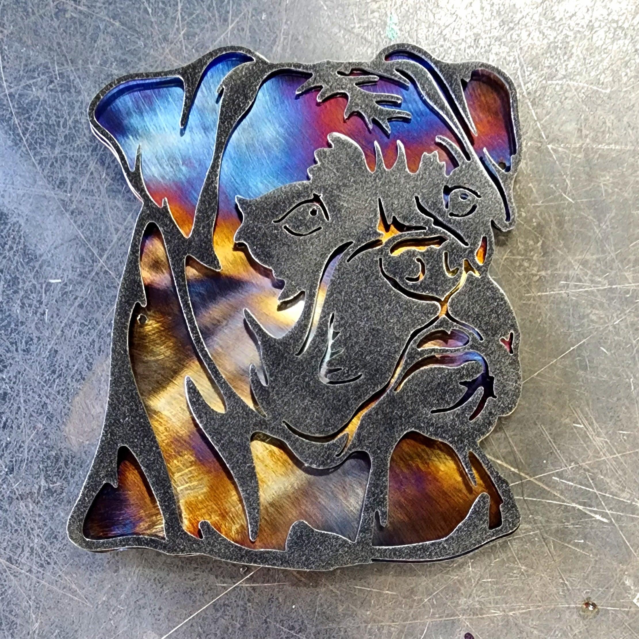 Black Metallic & Heat Colored