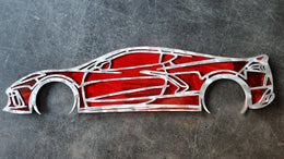 Corvette C8 Metal Wall Art