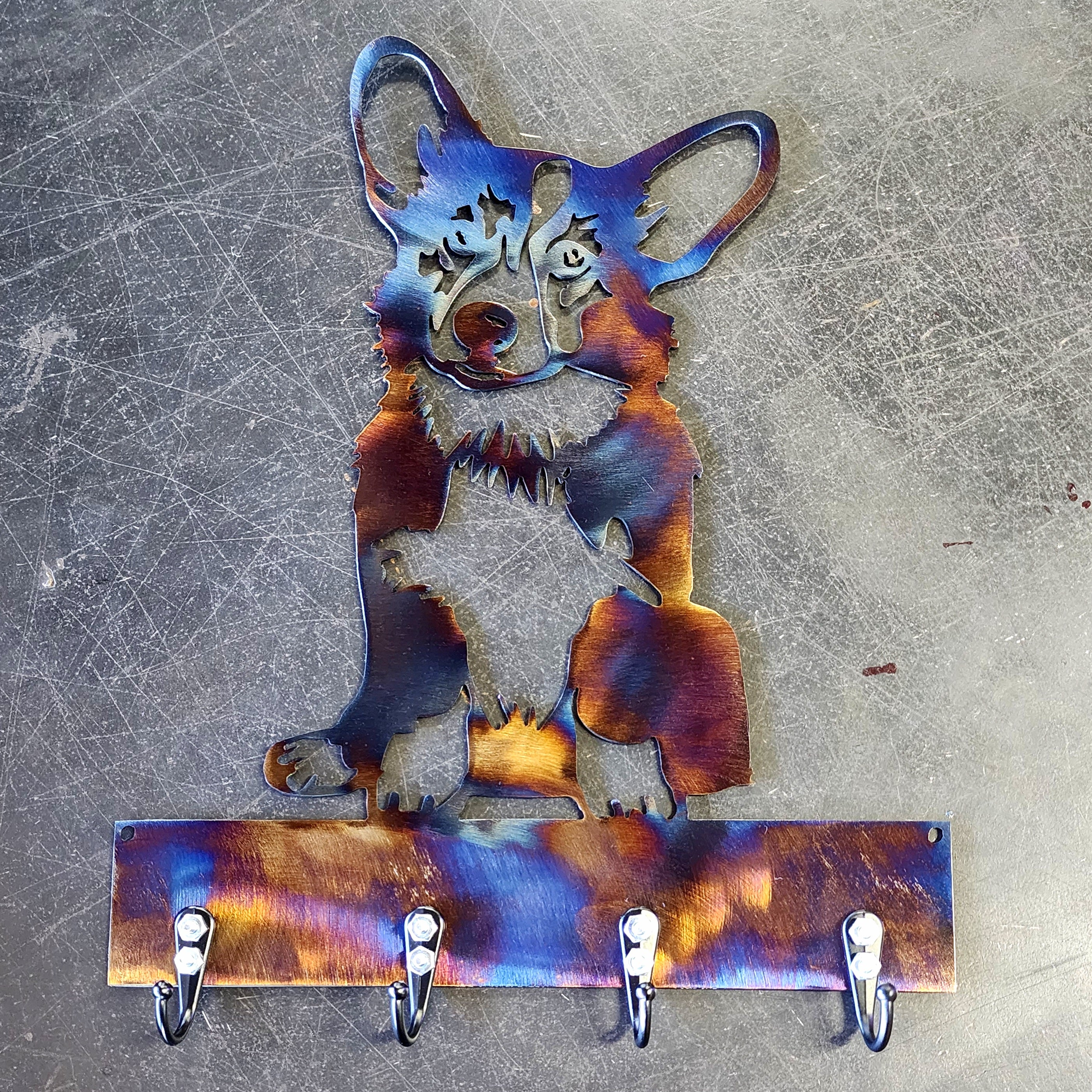 Corgi Docked Tail Key & Leash Hanger