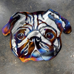 Pug Metal Wall Art