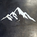 Skiing Mountains Metal Art