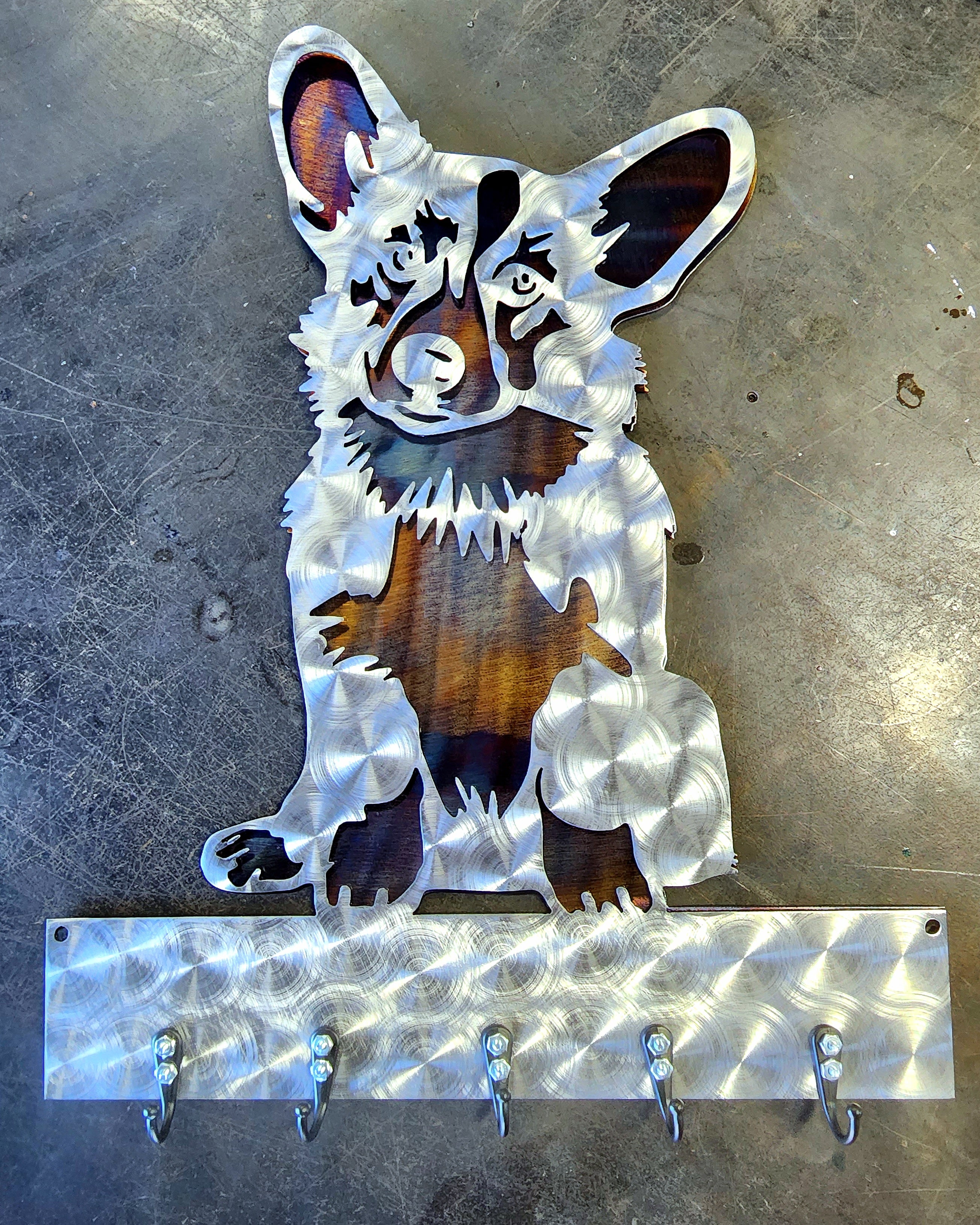 Corgi Docked Tail Key & Leash Hanger