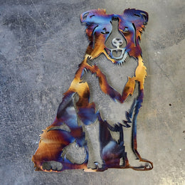 Border Collie Metal Wall Art