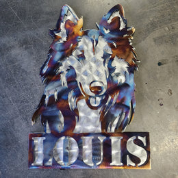 Rough Collie Metal Wall Art