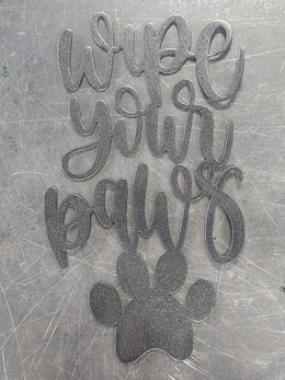 Wipe Your Paws Metal Wall Art