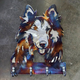 Rough Collie Key & Leash Hanger