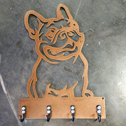 French Bulldog Key & Leash Hanger