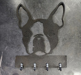 Boston Terrier Key & Leash Hanger