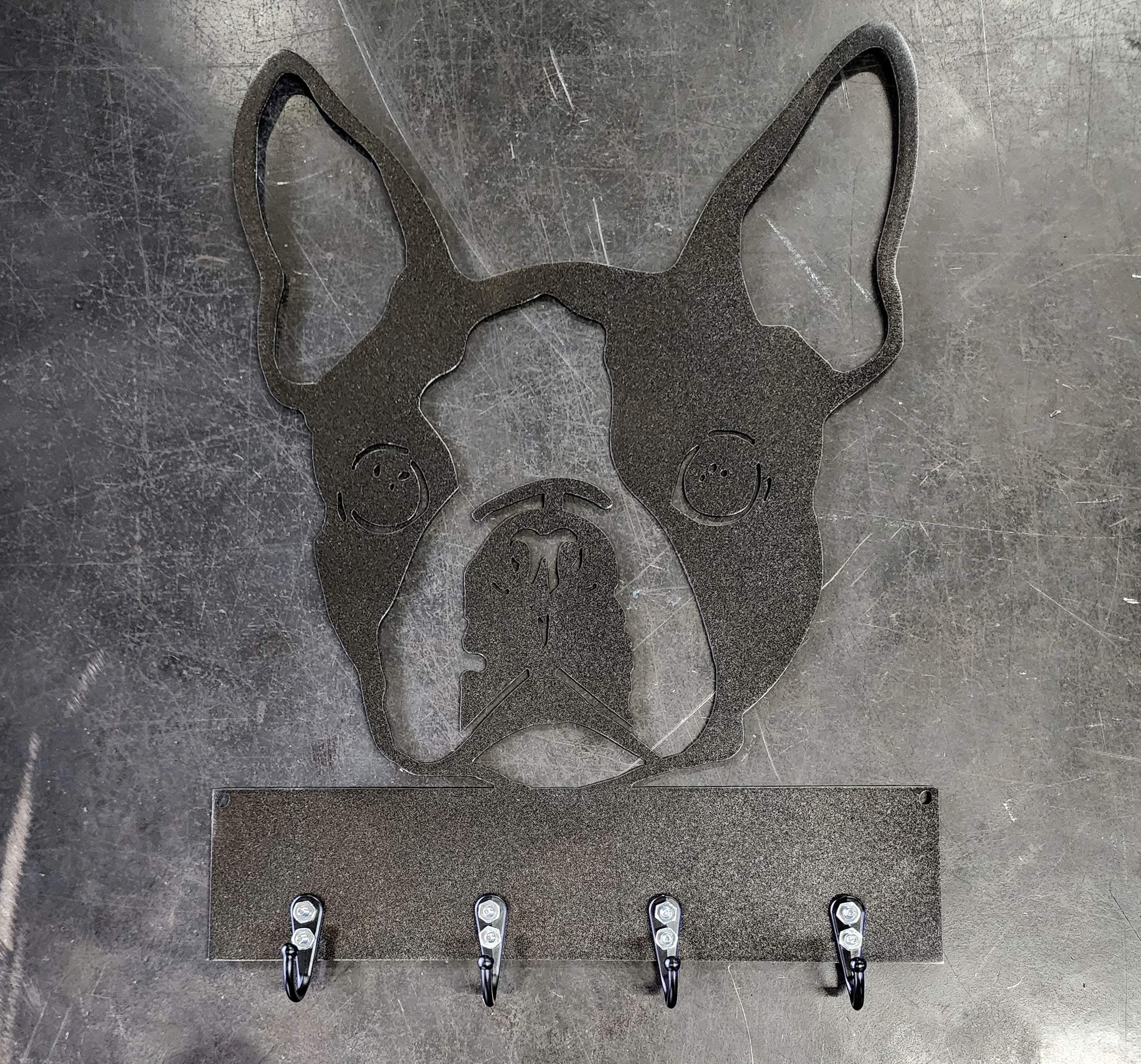 Boston Terrier #2 Key & Leash Hanger