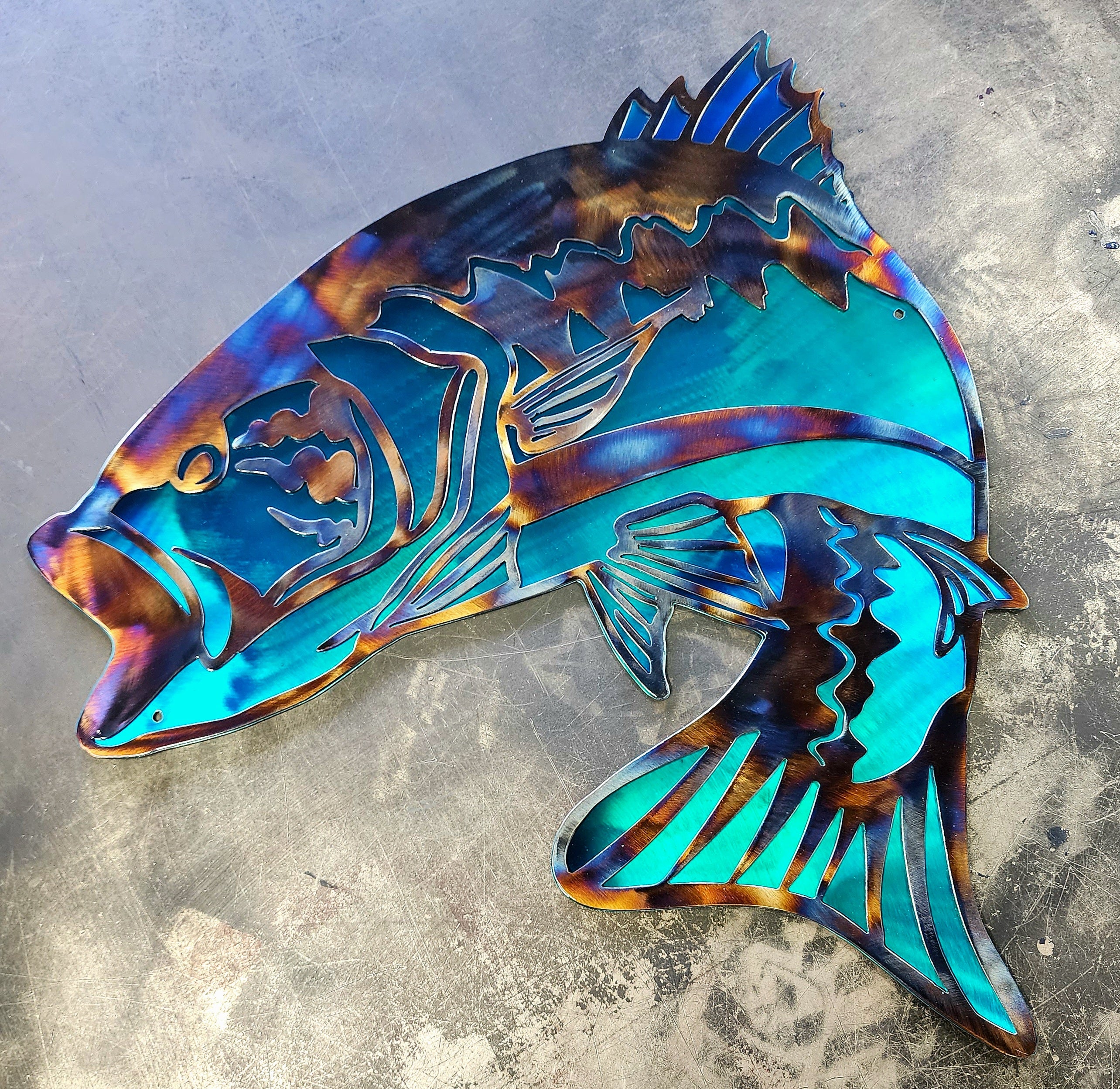 Largemouth Bass Metal Art