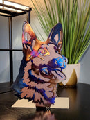 German Shepherd Free Standing Metal Art