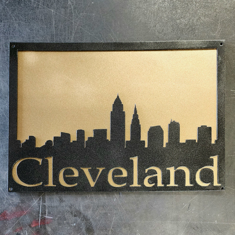 Cleveland Skyline Metal Art