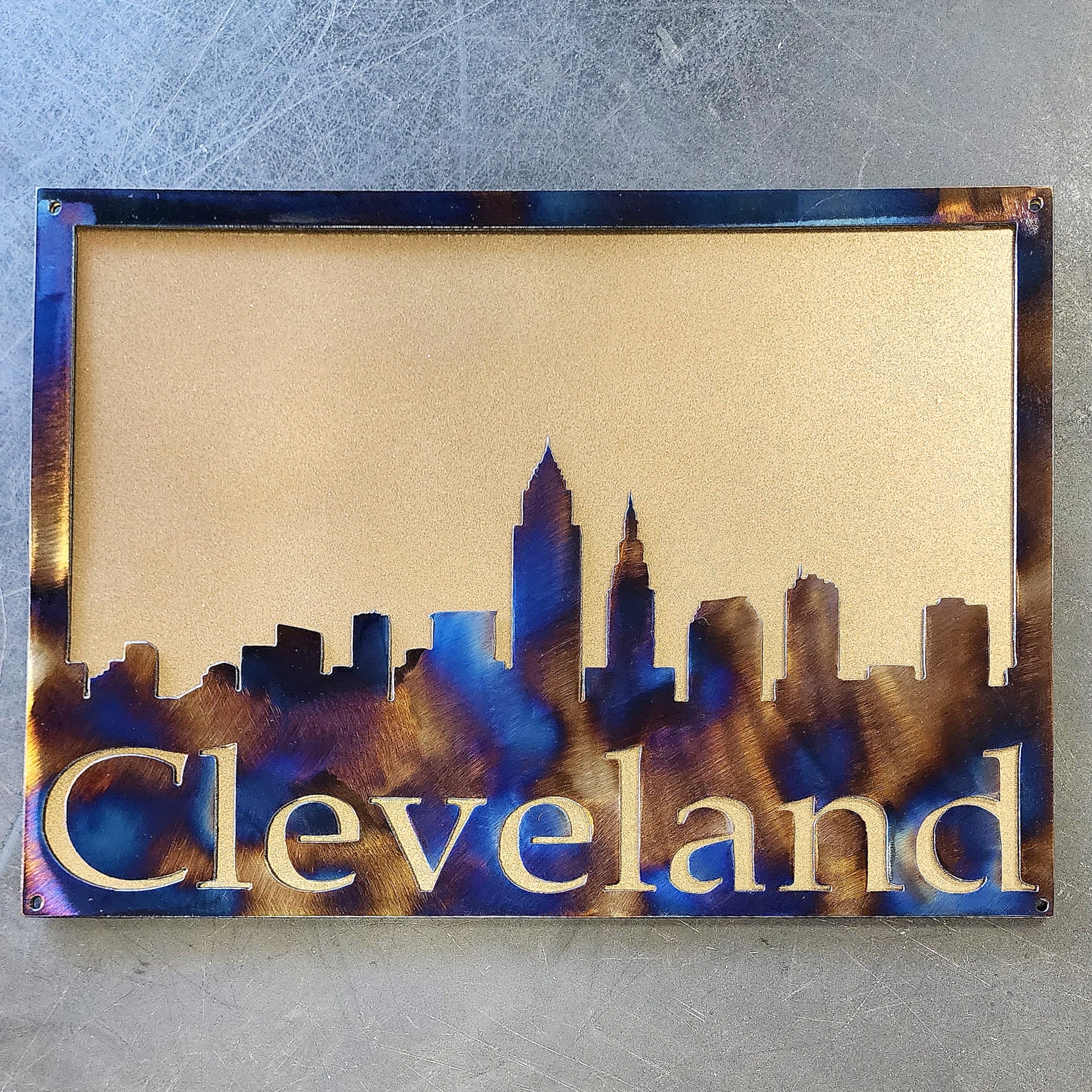 Cleveland Skyline Metal Art