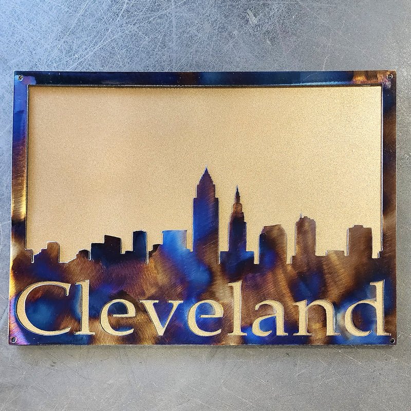 Cleveland Skyline Metal Art