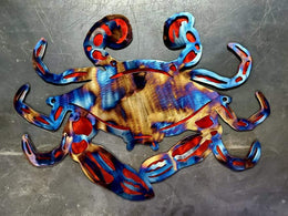 Blue Crab Metal Wall Art