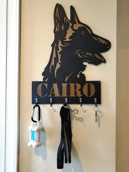 Belgian Malinois Key & Leash Hanger