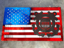 American Flag Coast Guard Metal Art