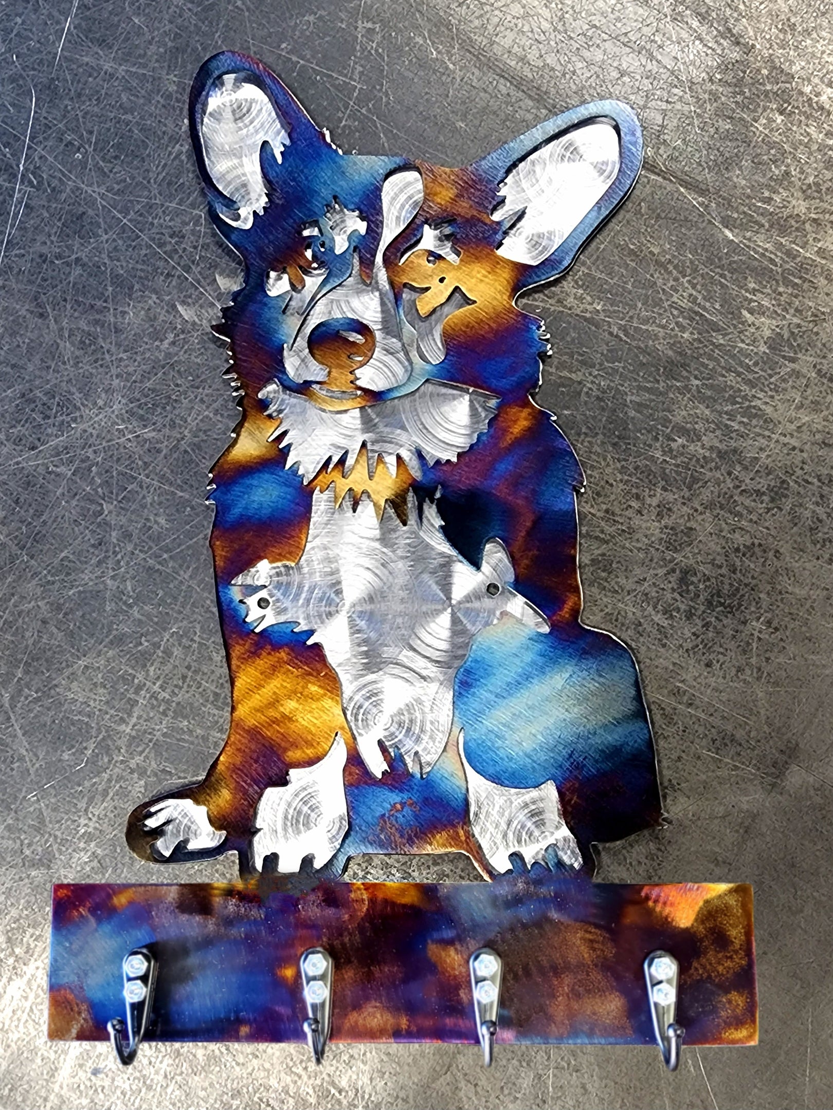 Corgi Docked Tail Key & Leash Hanger