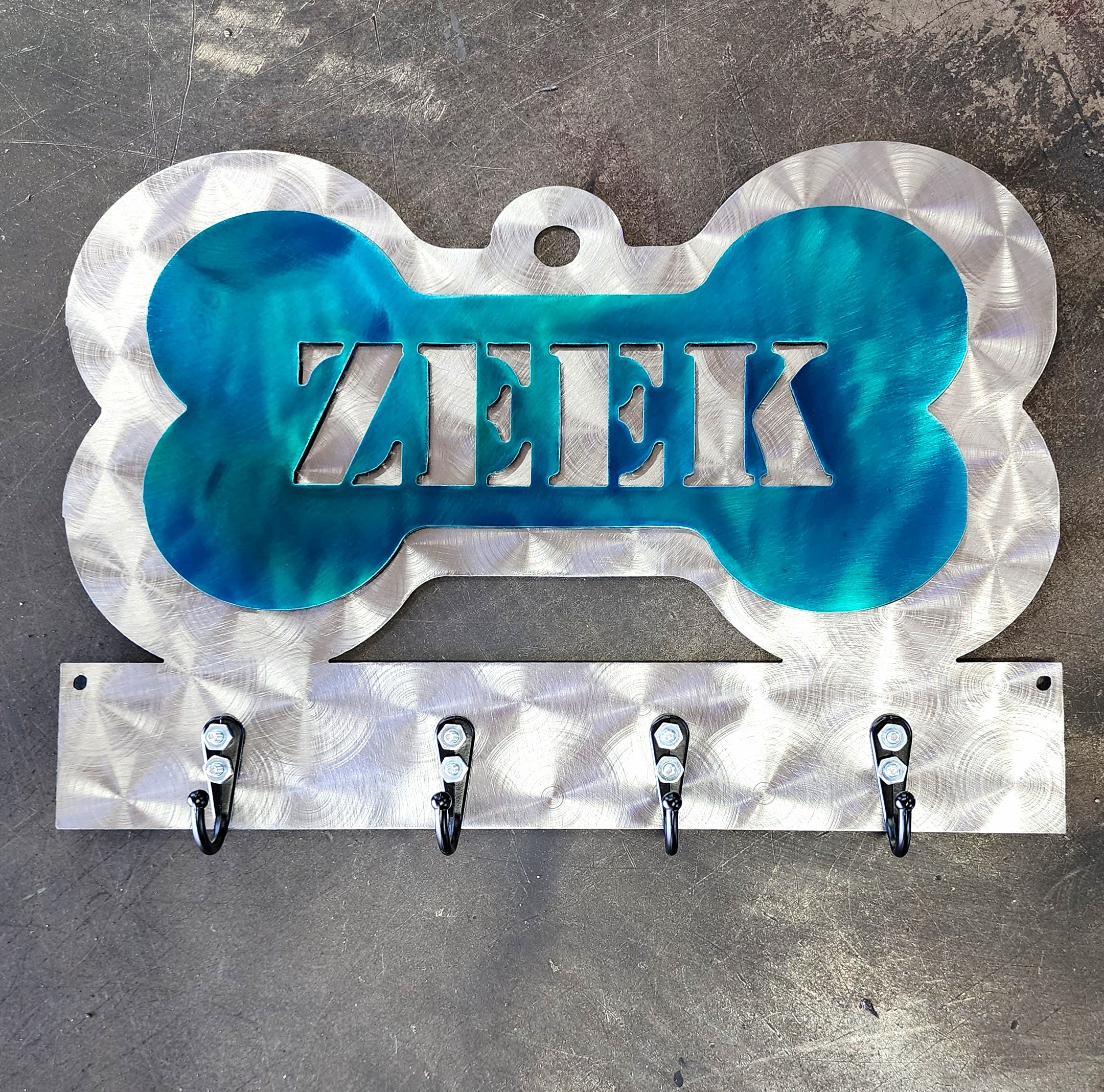 Dog Bone Personalized Key & Leash Hanger