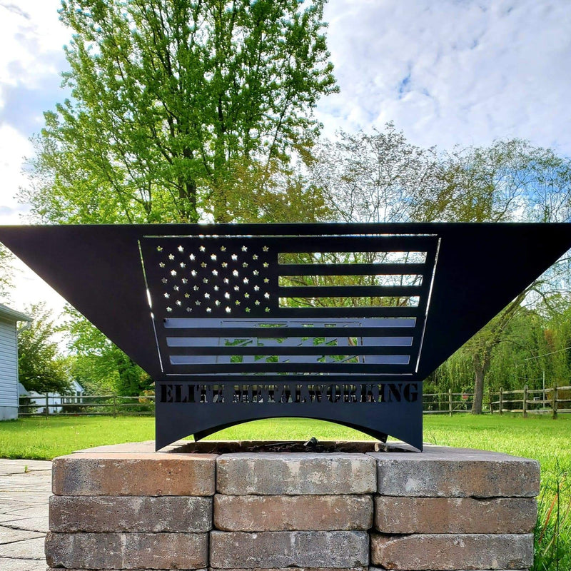 American Flag Fire Pit