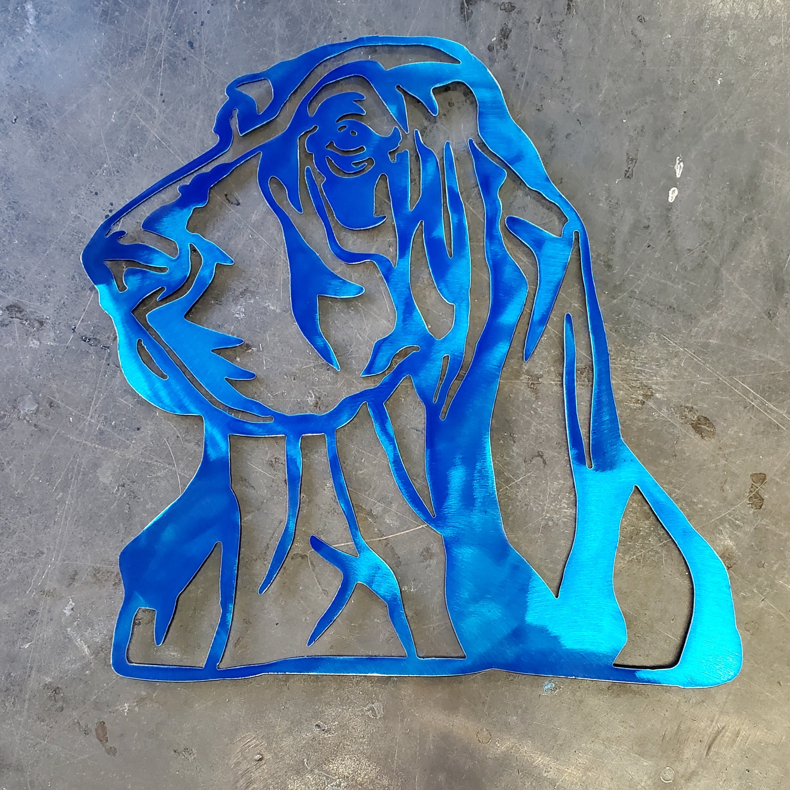 Basset Hound Metal Art