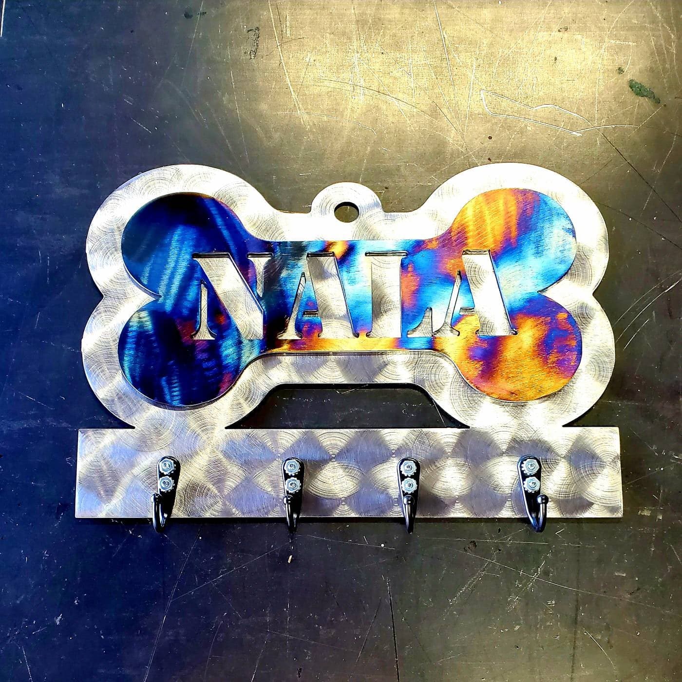 Dog Bone Key Hanger Leash Hanger Hooks Pet Supplies Dog Leash Dog Harness Dog Mom Dog Dad Metal Art Home Decor Wall Decor Welding Fabrication Annapolis Maryland 
